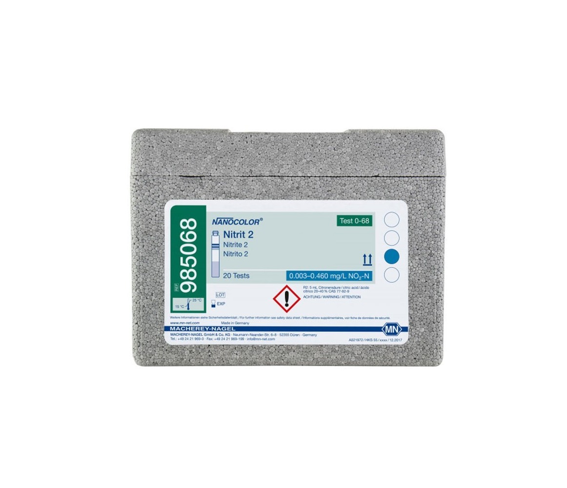 NANOCOLOR® Nitriti  0.003-0.460 mg/L NO2-N, 0.02-1.50 mg/L NO2--  20 TEST