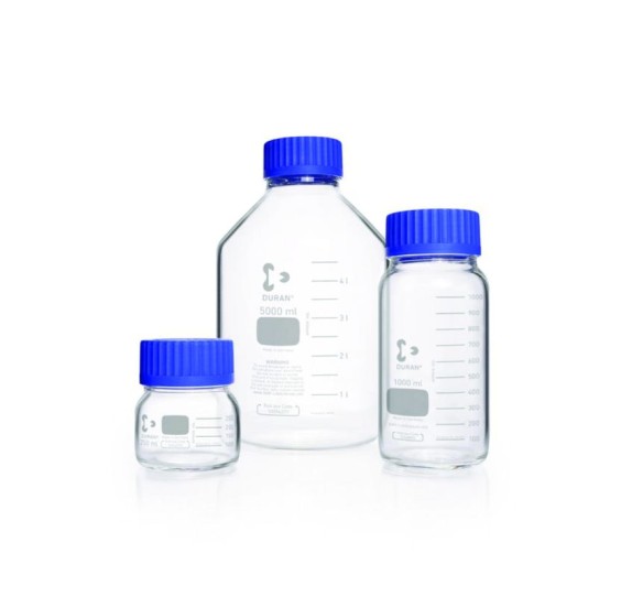 Bottiglia a bocca larga GLS80 , DURAN®, 1000 ml con tappo