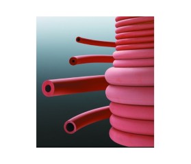 Tubi flessibili, in gomma rossa, Øint. 4 mm, spessore 1,00 mm - 1 pz.